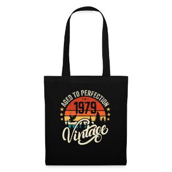 1979 Vintage - Geburtstagsgeschenk 1979 Retro 1979 - Stoffbeutel - Schwarz - Vorne