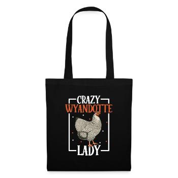 Crazy Wyandotte Lady - Wyandotte - Stoffbeutel - Schwarz - Vorne