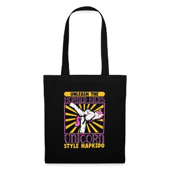 La licorne fait de l’Hapkido - Sac en tissu - noir - Devant