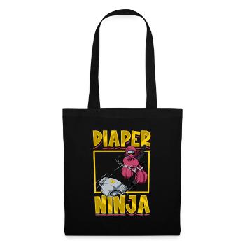 Windel Ninja - Baby wickeln - Stoffbeutel - Schwarz - Vorne