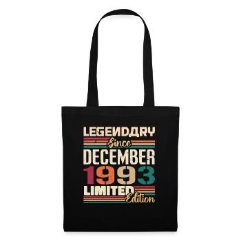 Legendary since December 1993 Vintage December 1993 - Tote Bag - black - Front