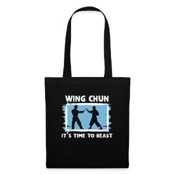 Arts martiaux Wing Chun Entraîneur Wing Chun Fighter - Sac en tissu - noir - Devant