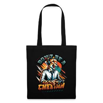 Video Gaming Cheetaah Esport Gaming Nerd Gamer - Stoffbeutel - Schwarz - Vorne