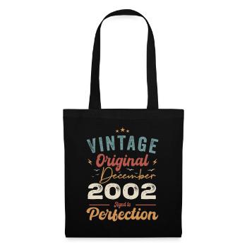 Vintage Geburtstag - Dezember 2002 - Geschenkidee - Stoffbeutel - Schwarz - Vorne