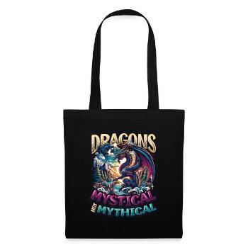 Dragon Lovers Dragons du monde fantastique - Sac en tissu - noir - Devant