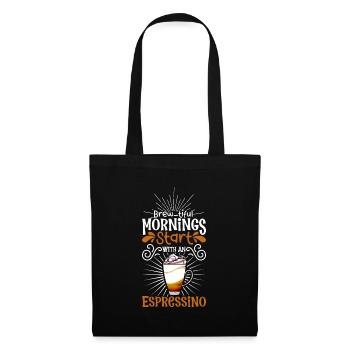 Good morning with Espressino - Tote Bag - black - Front