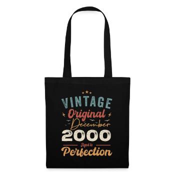 Vintage Birthday - December 2000 - Gift Idea - Tote Bag - black - Front