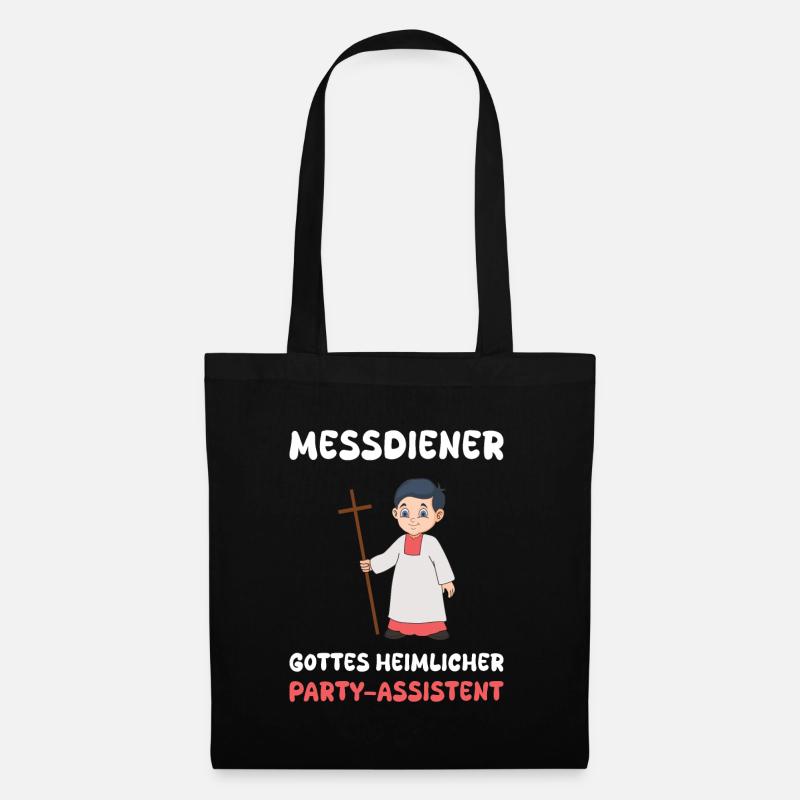 Ministrant Messdienerin Messdiener - Stoffbeutel - Schwarz