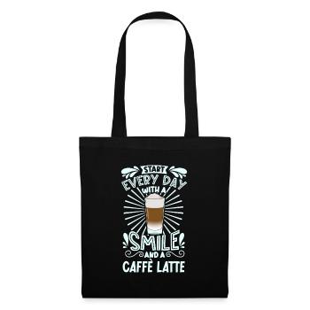 Smile with Caffè Latte - Tote Bag - black - Front