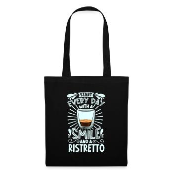 Souriez avec Ristretto - Sac en tissu - noir - Devant