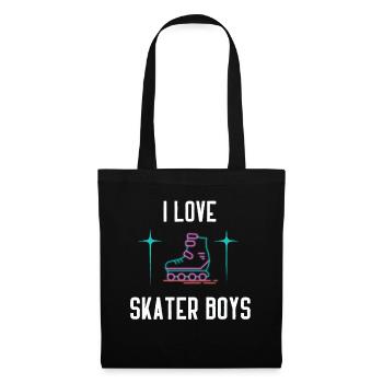 Ich liebe Skater Boys - Stoffbeutel - Schwarz - Vorne