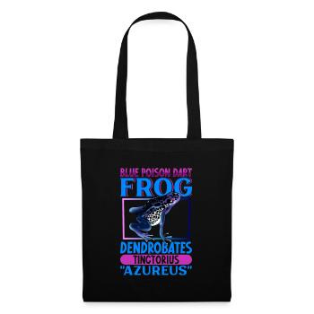 Grenouille bleue à dendrobate empoisonné - Sac en tissu - noir - Devant