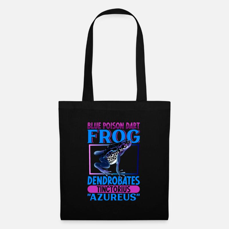 Blauer Pfeilgiftfrosch - Stoffbeutel - Schwarz