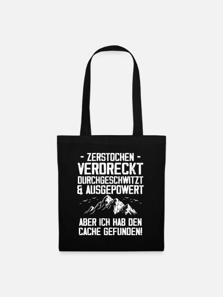 Gecache Geocaching Hobby Cache - Stoffbeutel - Schwarz