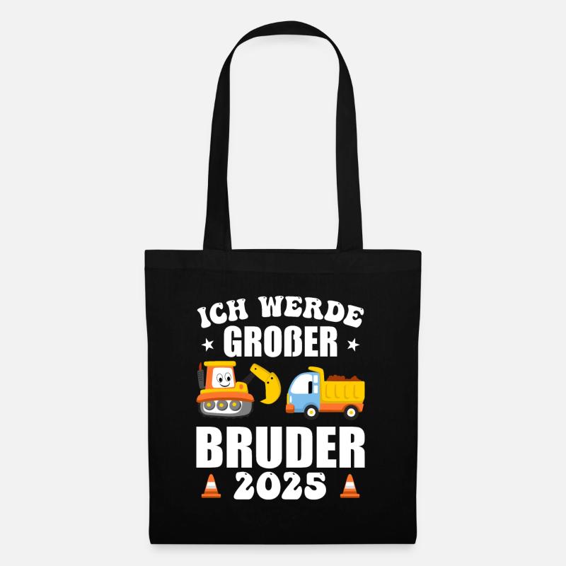 Ich Werde Großer Bruder 2025 - Stoffbeutel - Schwarz