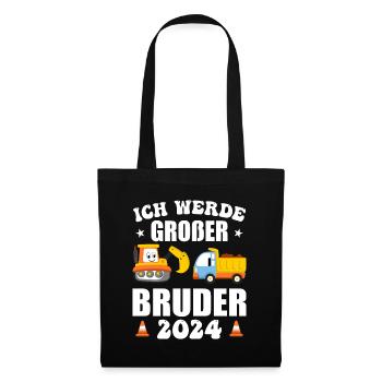 Ich Werde Großer Bruder 2025 - Stoffbeutel - Schwarz - Vorne