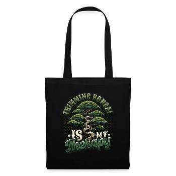 Trimming bonsai is my therapy bonsai - Tote Bag - black - Front