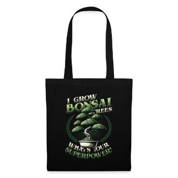 Growing Bonsai Trees Superpower Japanese Bonsai - Tote Bag - black - Front