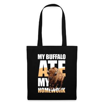 My Buffalo Ate My Homework - Stoffbeutel - Schwarz - Vorne