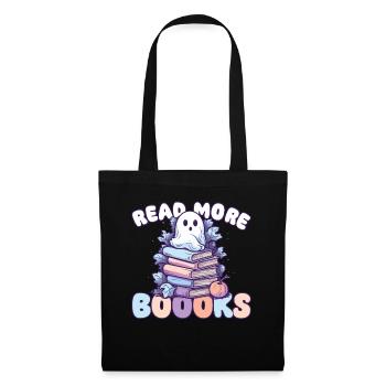 Groovy Lire la suite Boooks Ghost Halloween - Sac en tissu - noir - Devant