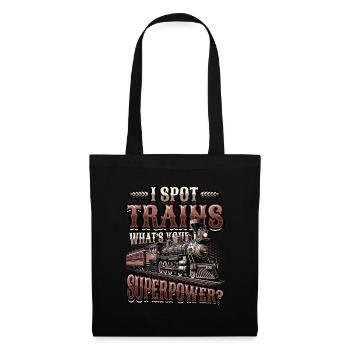 Trainspotting Train Lovers Trains - Sac en tissu - noir - Devant