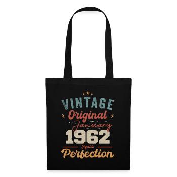 Janvier 1962 Légende depuis 62 ans - Sac en tissu - noir - Devant