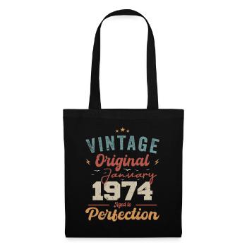 Janvier 1974 Légende depuis 50 ans - Sac en tissu - noir - Devant