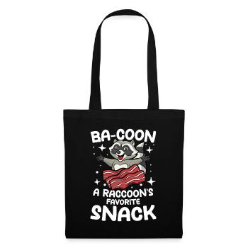 Ba-Coon A Raccoon's Favorite Snack Waschbär - Stoffbeutel - Schwarz - Vorne