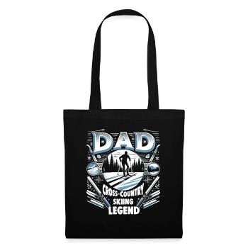 Fête des pères PAPA la légende du ski de fond Papa - Sac en tissu - noir - Devant