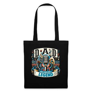Fête des pères papa la légende du chant papa - Sac en tissu - noir - Devant