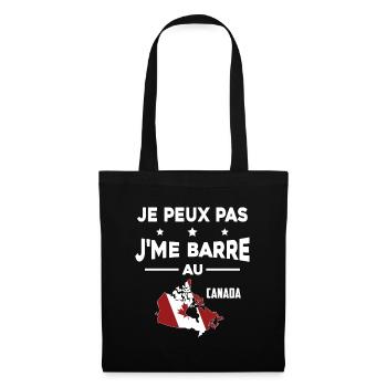 Je peux pas J'me barre au canada - Sac en tissu - noir - Devant