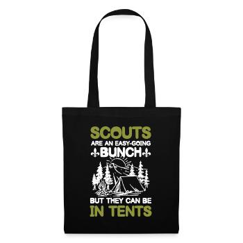 Scouts Are An Easy-Going But They Can Be In Tents - Stoffbeutel - Schwarz - Vorne
