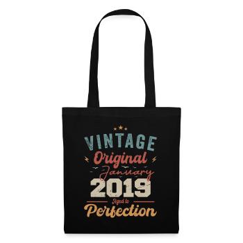Januar 2019 Legende seit 5 Jahren - Stoffbeutel - Schwarz - Vorne