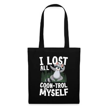 I Lost All Coon-Trol für einen Waschbär-Fan - Stoffbeutel - Schwarz - Vorne