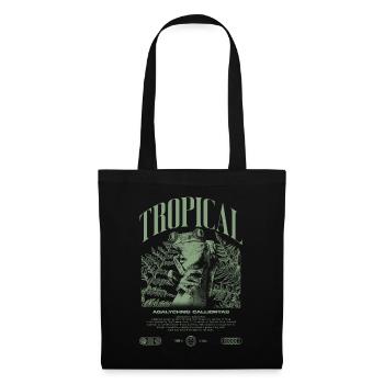 Rainette aux yeux rouges Amphibien de la forêt tropicale - Sac en tissu - noir - Devant