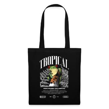 Rainette aux yeux rouges Amphibien de la forêt tropicale - Sac en tissu - noir - Devant