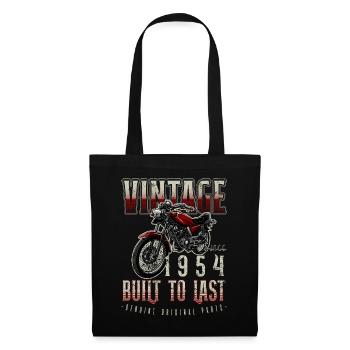 Vintage Motorcycle Bikers Motorbike Birthday 1954 - Tote Bag - black - Front