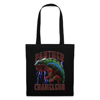 Panther Chamäleon Modern Streetwear Reptilienpfleger - Stoffbeutel - Schwarz - Vorne