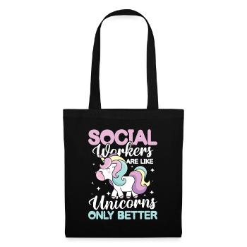 Social Worker Are Like Unicorns Only Better - Stoffbeutel - Schwarz - Vorne
