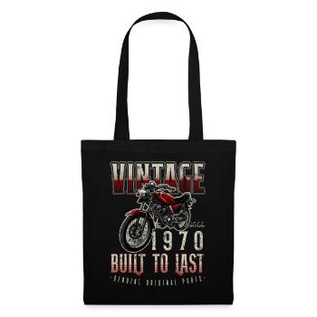 Moto Vintage Motards Motard Anniversaire 1970 - Sac en tissu - noir - Devant