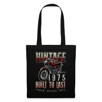 Moto Vintage Motards Motard Anniversaire 1975 - Sac en tissu - noir - Devant