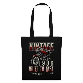 Moto Vintage Motards Motard Anniversaire 1988 - Sac en tissu - noir - Devant