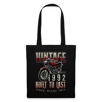 Moto Vintage Motards Motard Anniversaire 1992 - Sac en tissu - noir - Devant