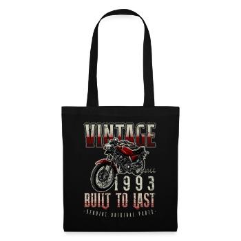 Vintage Motorrad Biker Motorrad Geburtstag 1993 - Stoffbeutel - Schwarz - Vorne