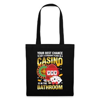Your Best Chance Straight Flush Casino Bathroom - Stoffbeutel - Schwarz - Vorne