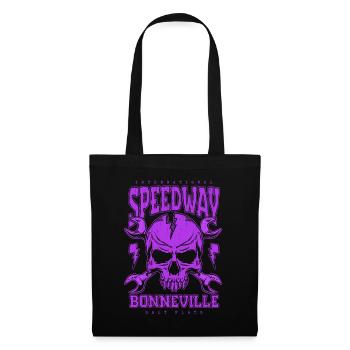 Bonneville Salt Flats Voiture de course rétro vintage - Sac en tissu - noir - Devant