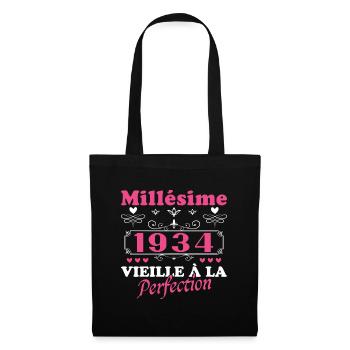 Woman Vintage 1934 Birthday Gift Humor - Tote Bag - black - Front