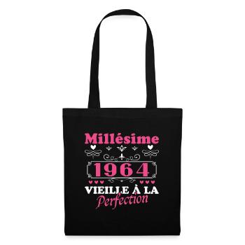 Woman Vintage 1964 Gift Birthday Humor - Tote Bag - black - Front