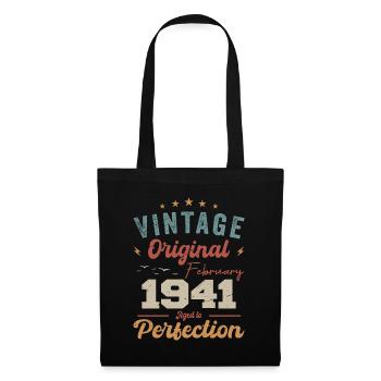 Born in February 1941 vintage 1941 birthday - Tote Bag - black - Front