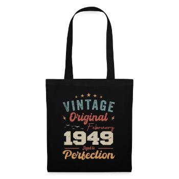 Né en février 1949 millésime 1949 anniversaire - Sac en tissu - noir - Devant